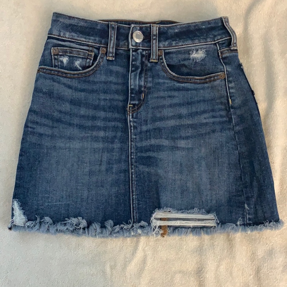 american eagle jean skirt